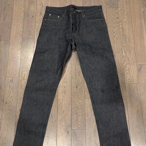 Uniqlo Stretch Selvedge Slim Jean sz 33x34 in Navy
